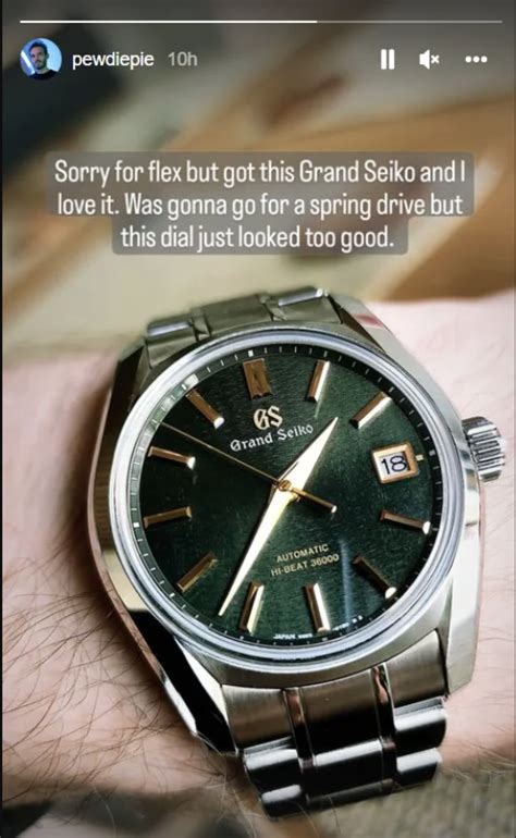 pewdiepie bought a grand seiko.